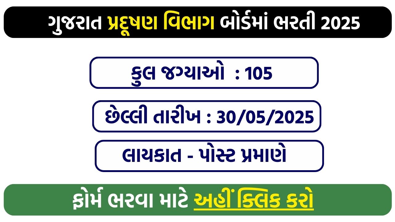 Gujarat Pollution Control Board Recruitment 2025